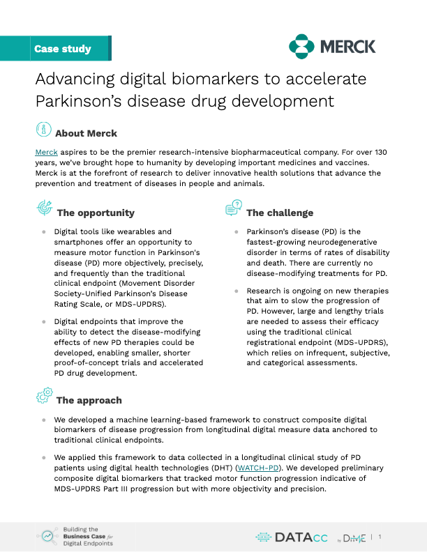 Advancing digital biomarkers to accelerate Parkinson’s disease drug development