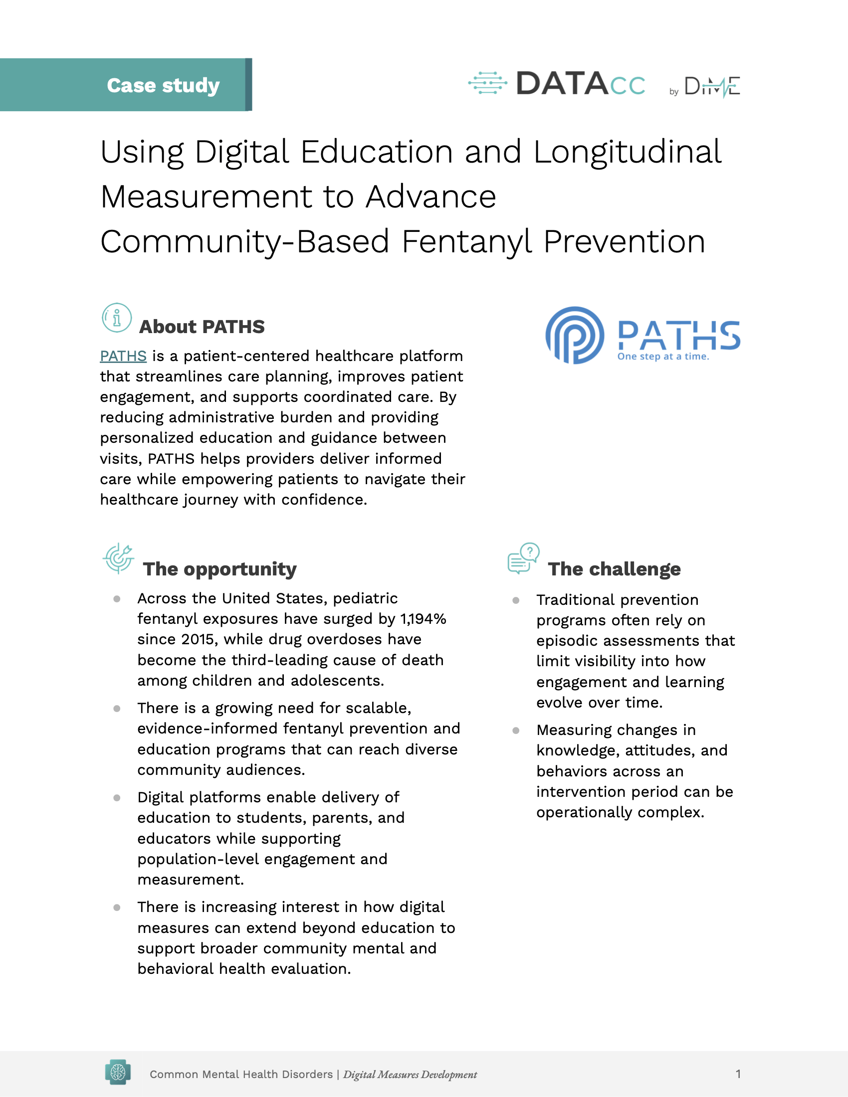 DiMe Case Study - Paths - Education
